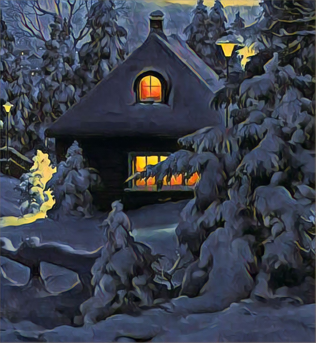 Домик снегом занесло