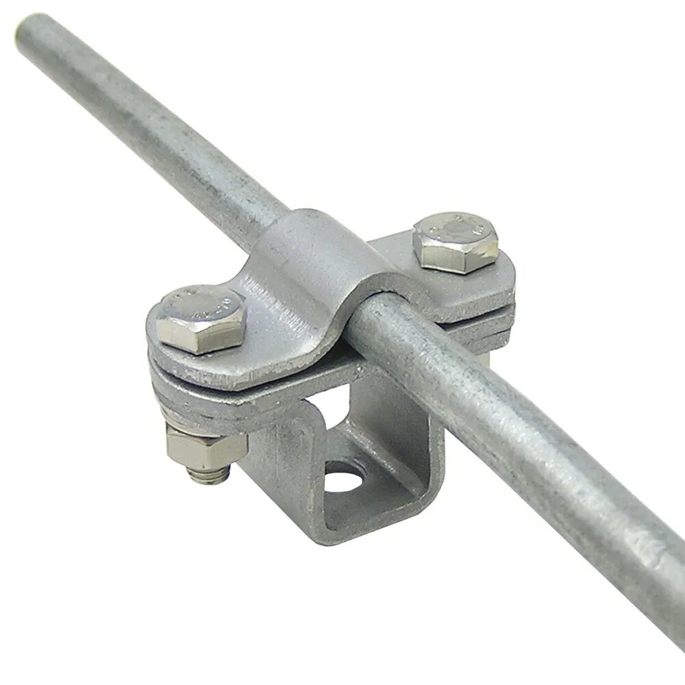 Рис.2 Крепление круглого токоотвода молниезащиты 8 мм держателем проводника ДП-8.1ГЦ