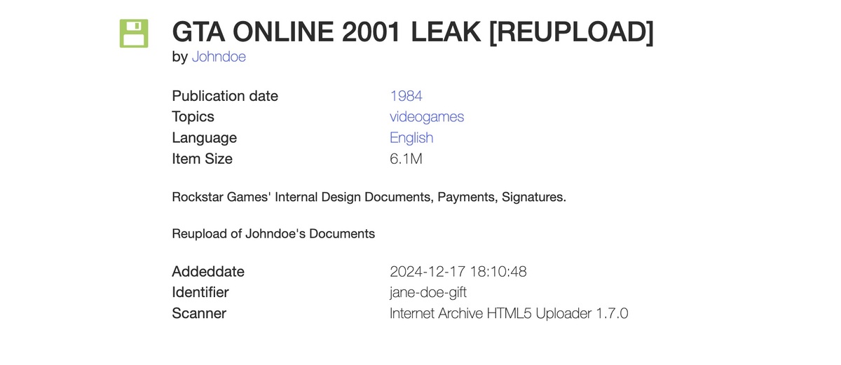    В сеть просочились дизайн-документы GTA эпохи PlayStation 2