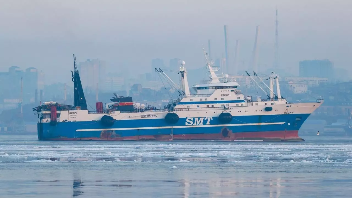 Фото: Пресс-служба комитета рыбного хозяйства правительства Хабаровского края. МРКТ «Петр I»