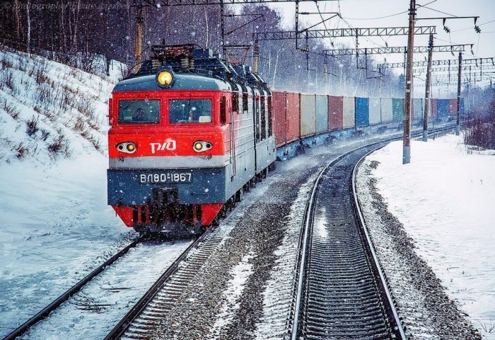 Поезд «РЖД Логистика» следует Малашевиче в Ухань через погранпереход Достык, декабрь 2020 года (Фото: «РЖД Логистика»)
