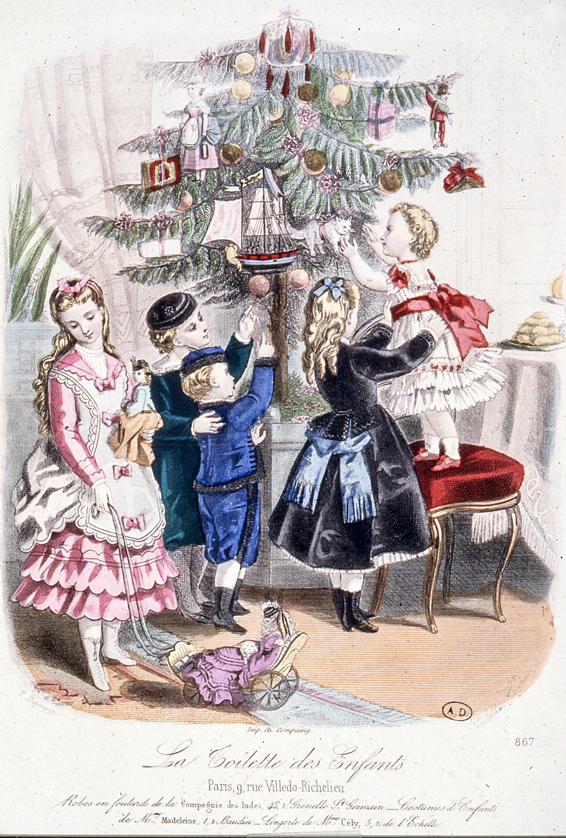    Дети украшают елку, XIX векAPI/Gamma-Rapho via Getty Images