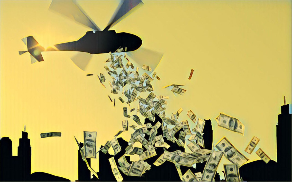 Когда деньги буквально валятся с неба)))