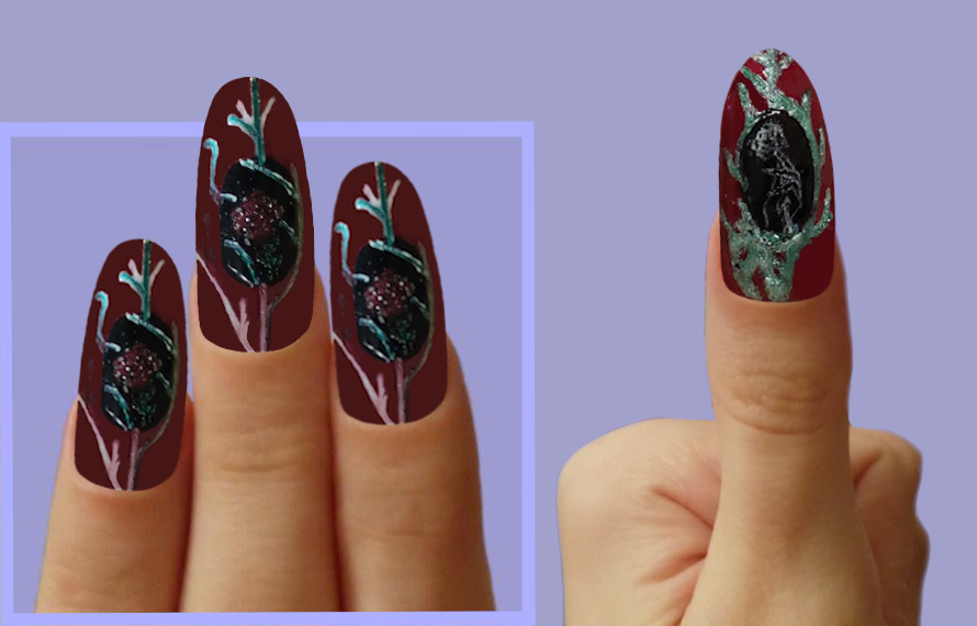 Коллаж Сказка. Ногтевой дизайн Роза и Сказка