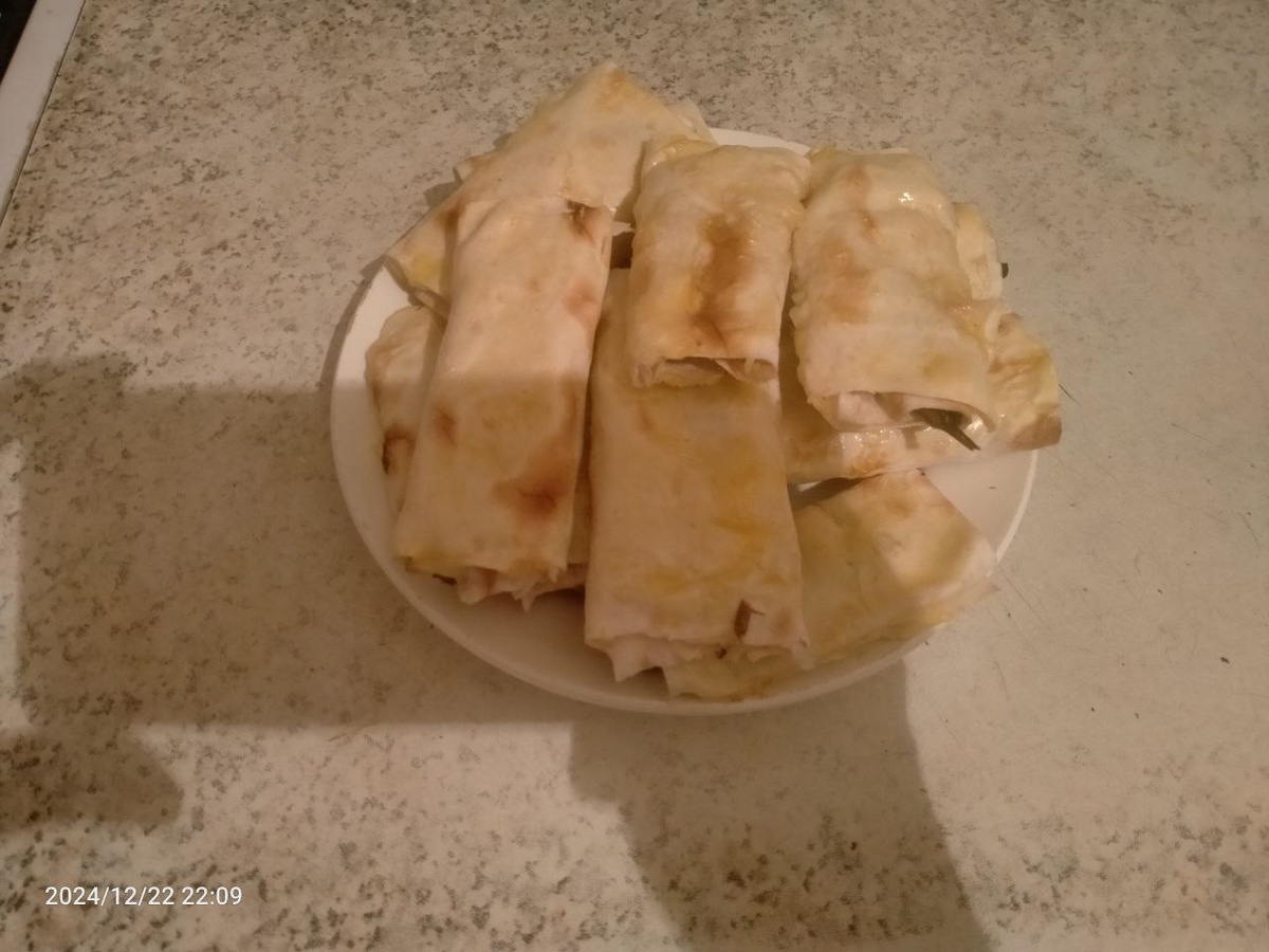 Готовые рулетики. Фотография автора