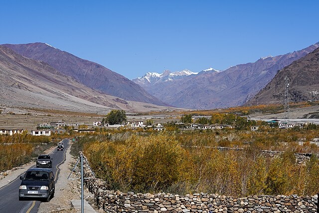    Traffic on NH301 heading SE from Sani towards Padum, Zanskar, Ladakh, India Василий Соколов