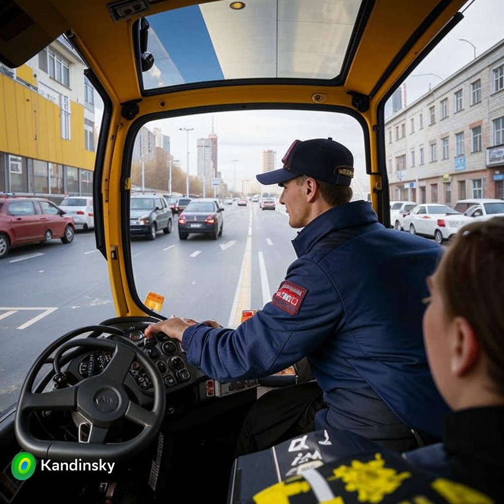 Кандински вот так видит "Жизнь водителя маршрутки". Н-да