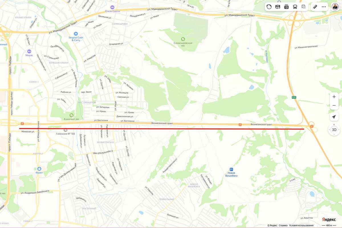 Скриншот ЯндексКарты