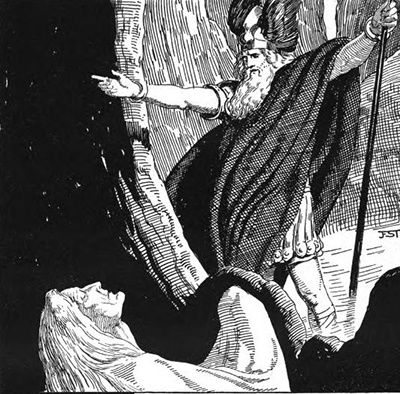 Один и Вёльва (художник Франц Штассен (Franz Stassen)