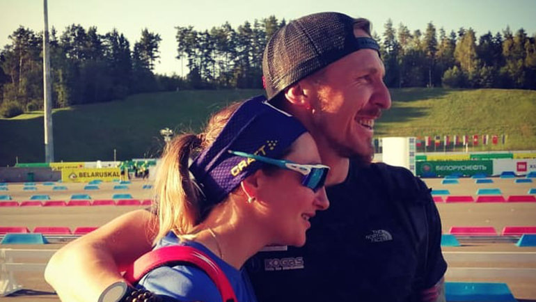    Биатлонисты Тимофей Лапшин и Ольга Абрамова. соцсети