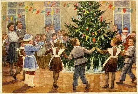 Божко Валентин Демьянович (1902-1983) иллюстрация из альбома сюжетных картинок по развитию речи для 1 класса 1950-е гг