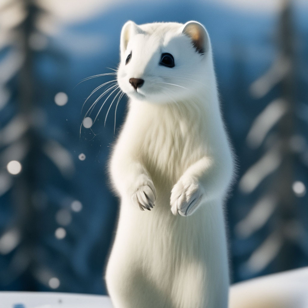 Белый горностай которому не суждено было стать талисманом Олимпиады1998