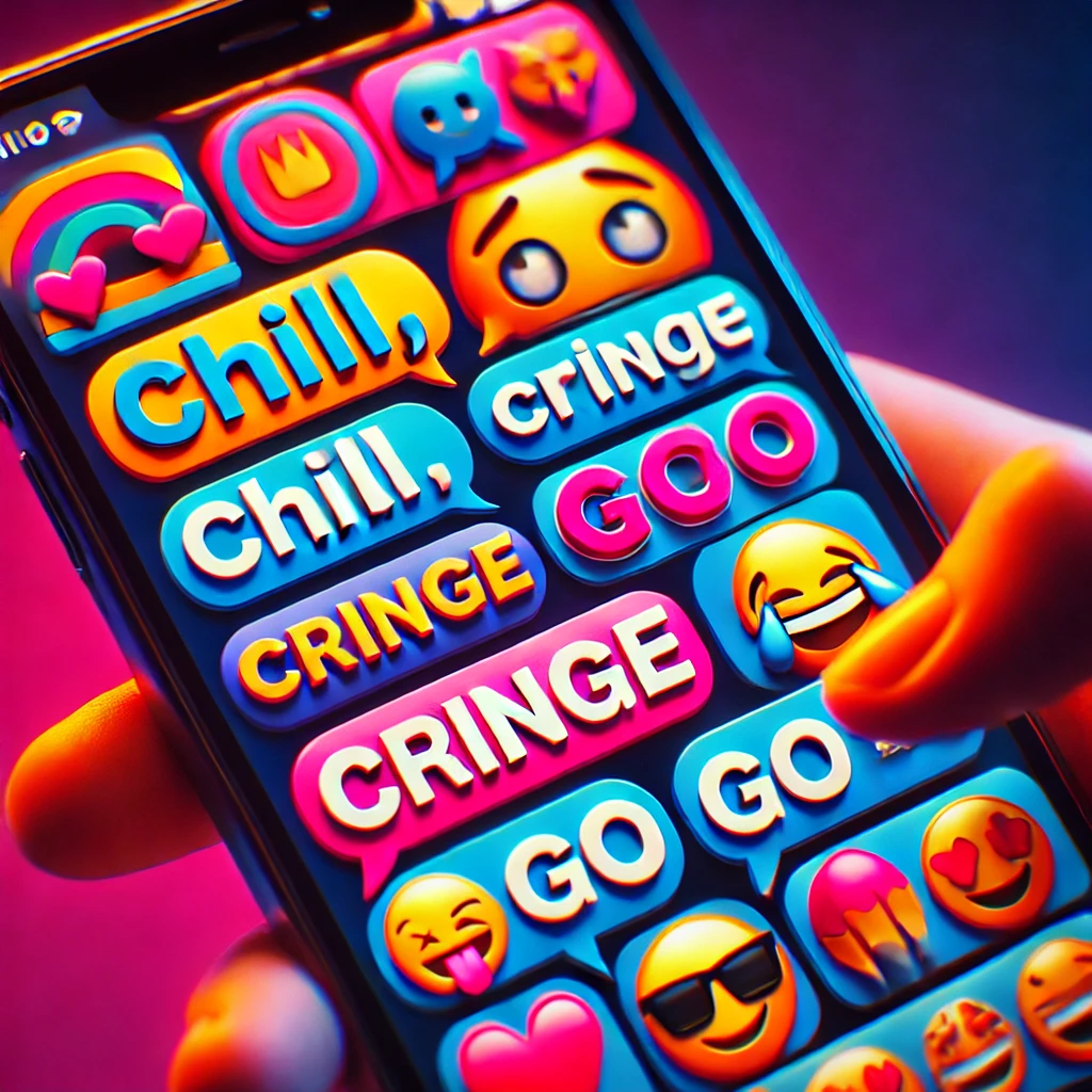 Сленговые слова и яркие эмодзи, отражающие живое общение