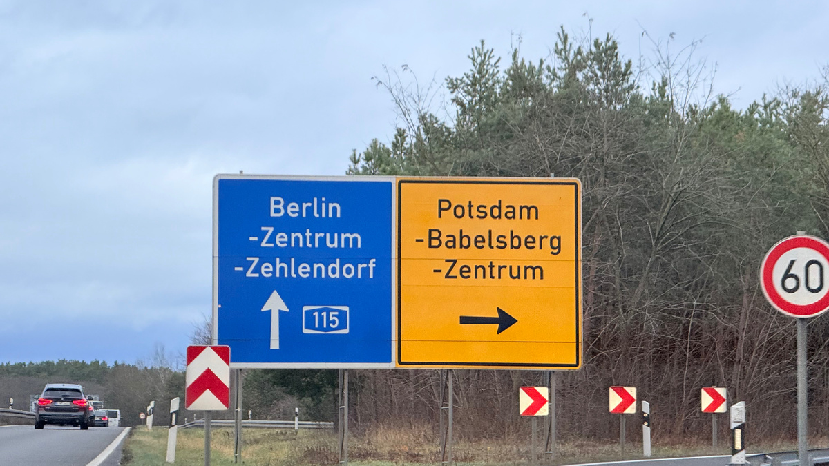 Фото от автора.Тамара Вибе 21.12.24 Прямо в Берлин, направо Потсдам.