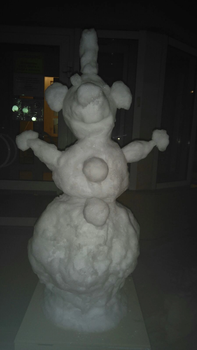 Как вам наш снеговик?