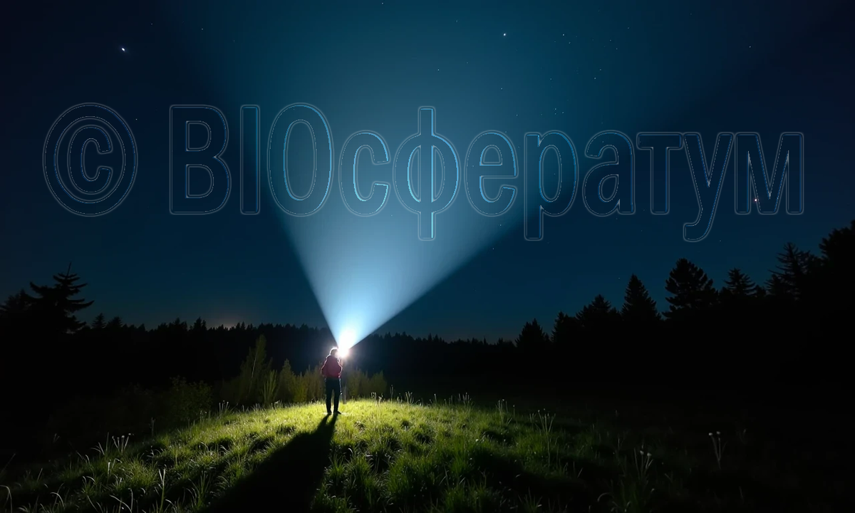 Объекты реагировали на прожектор.