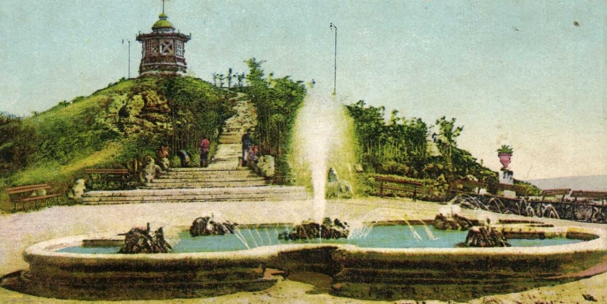Фонтан на горе Горячей и Цветная беседка, 1902-1904 гг (фото из интернета)