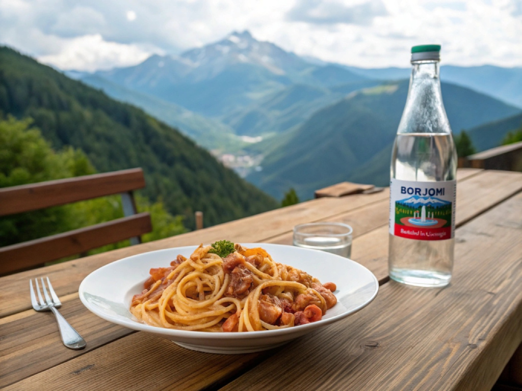 2. Кто бы мог пообедать вкуснейшей итальянской пастой, запивая такой минералкой?