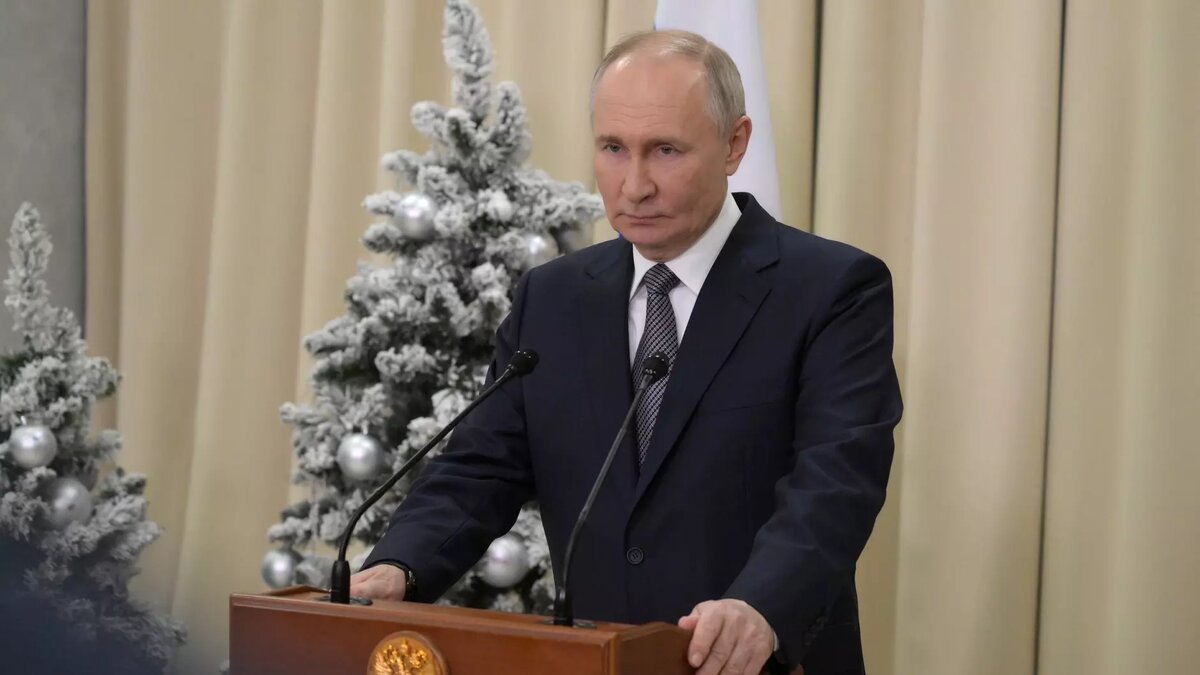 Владимир Путин в последний раз в 2024 году выступил перед журналистами. Автор: Алексей Даничев, РИА. Источник: пресс-служба президента России