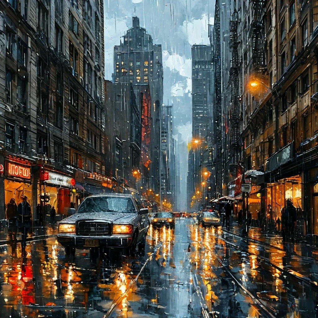 Создано нейросетью. Дождь