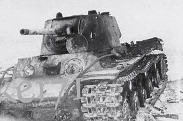 Танк КВ-1 производства ЧКЗ выпуска зимы 1941-1942 годов из 24 танковой бригады