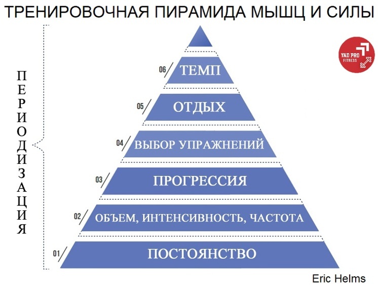 Пирамида тренировок Эрика Хелмса | YADPROFitness
