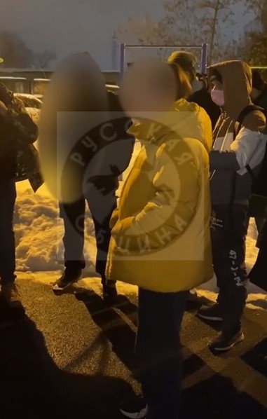 Скрин видео рассказа пострадавшей - запись "Русская Община ZOV".