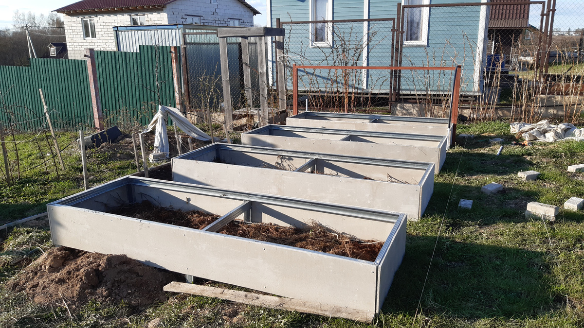 Собранные грядки из ЦСП