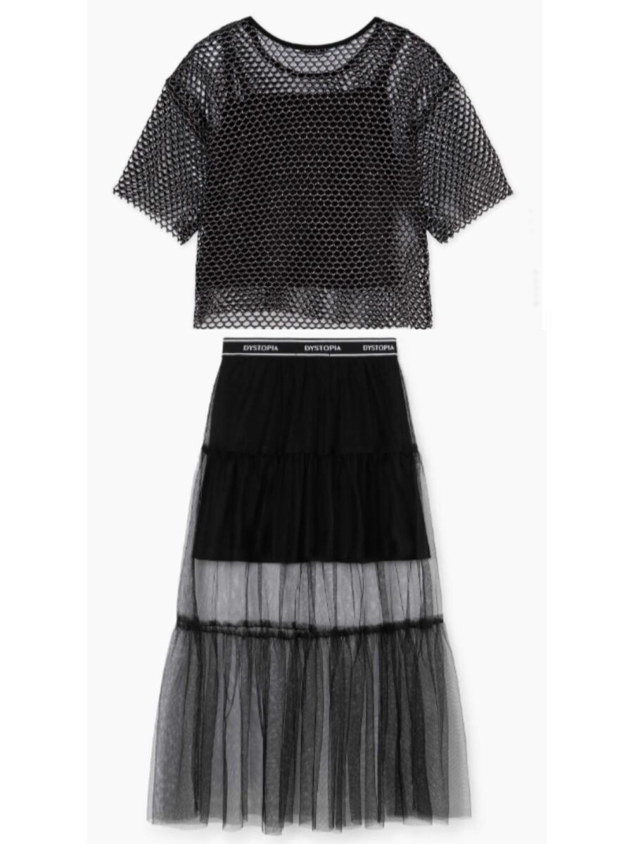 Юбка 799р, Топ 999, GJ готовый лук на новый год из детского отдела.