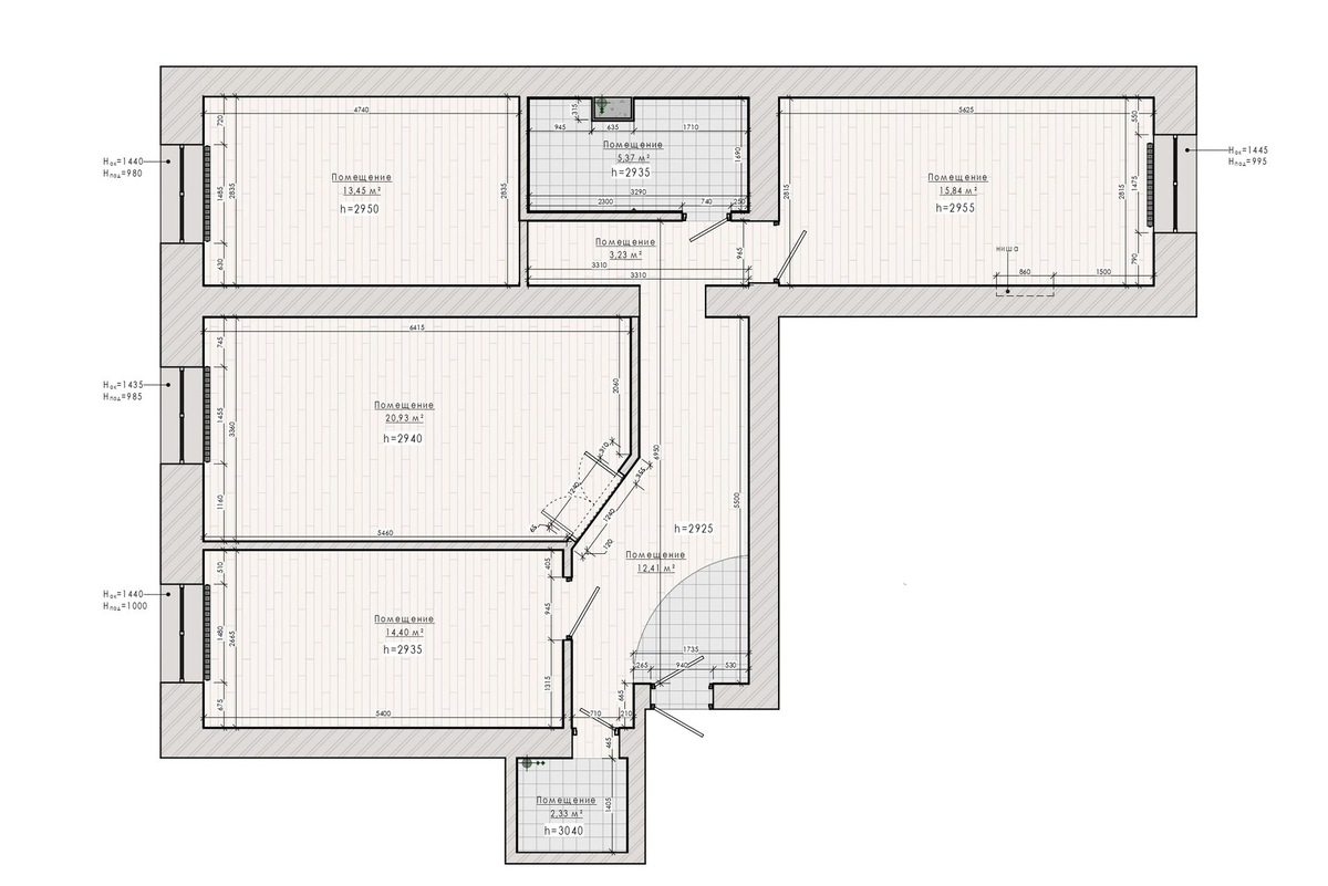 Исходная планировка 