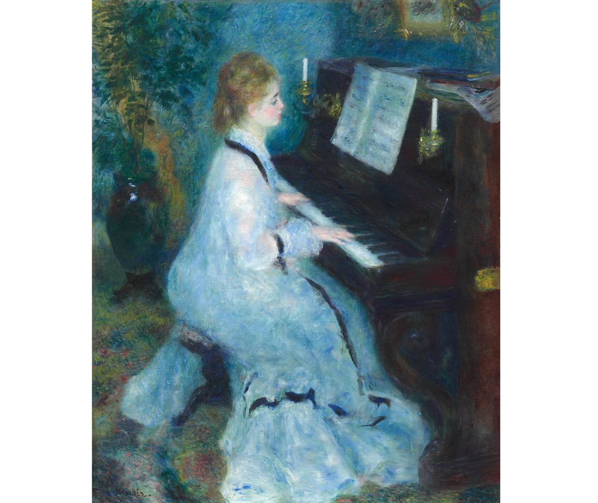 "Женщина за пианино", Пьер-Огюст Ренуар, 1875-76. (с) Из коллекции Художественного музея Чикаго