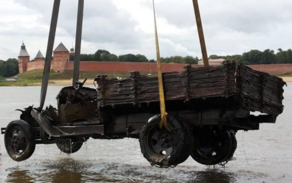 Машина ВОВ, поднятие ГАЗ со дна реки Ладоги. 