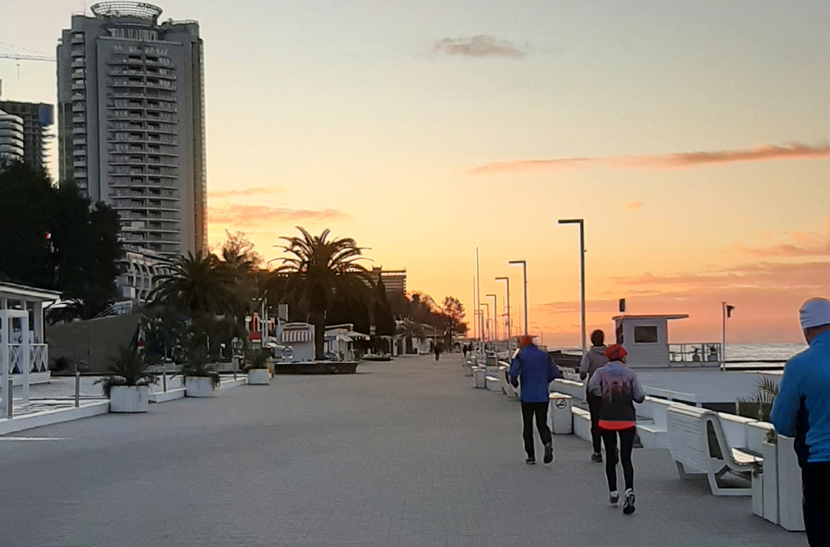 Рассвет на пробежке. Фото автора