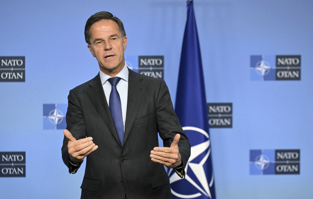    Генеральный секретарь НАТО Марк Рютте  Nicolas Tucat, Pool Photo via AP