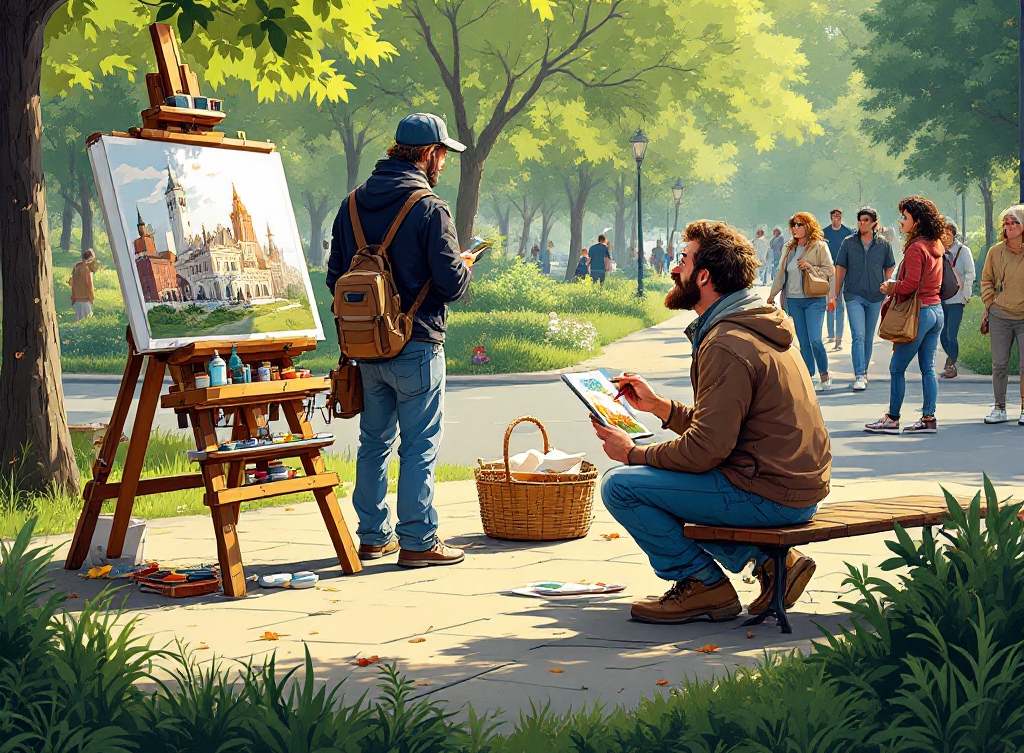 Валерий рисует