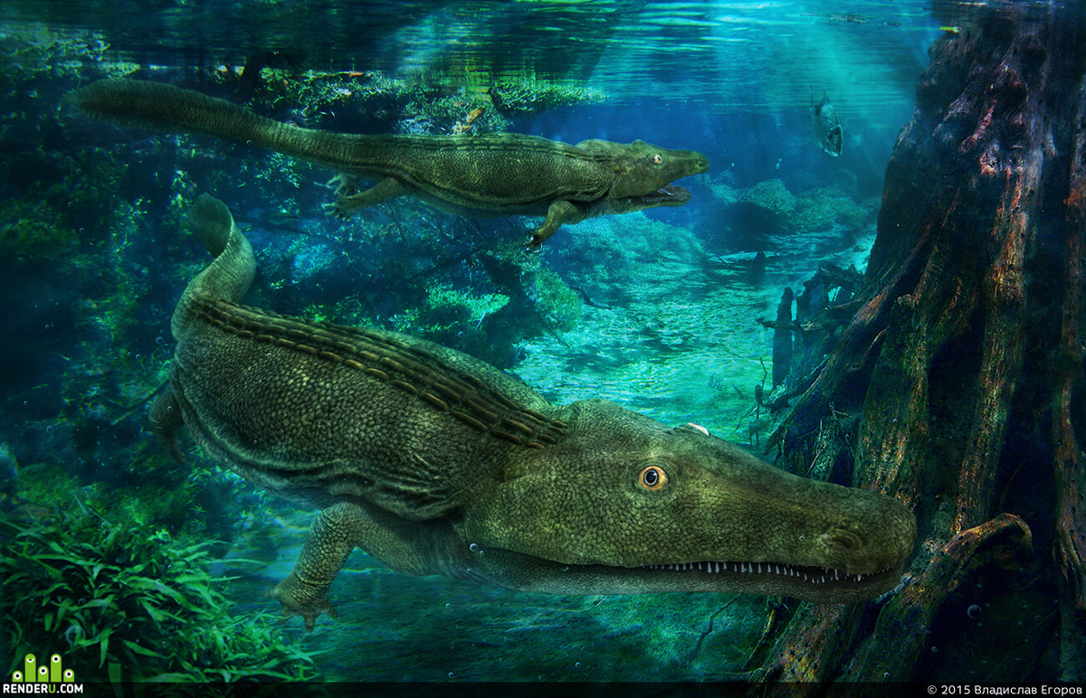 Мелозавр. Иллюстрация от Владислава Егорова.