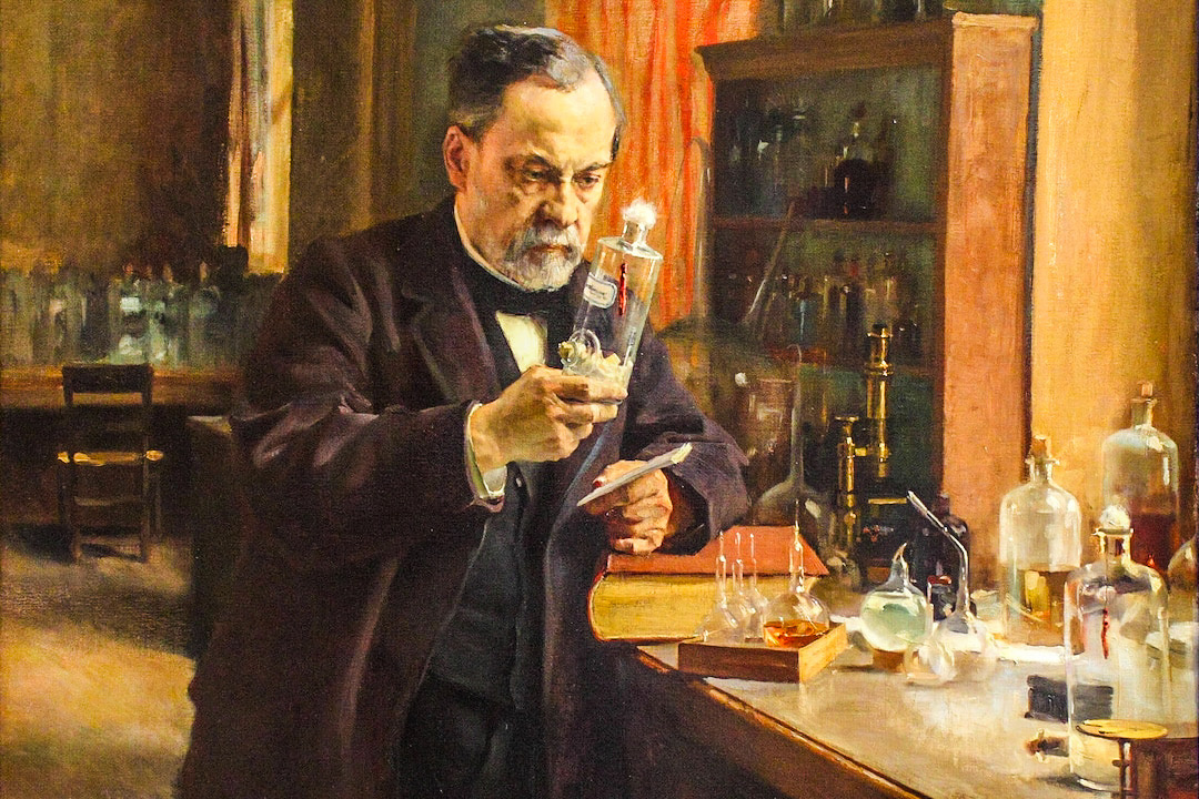 Луи Пастер за работой.