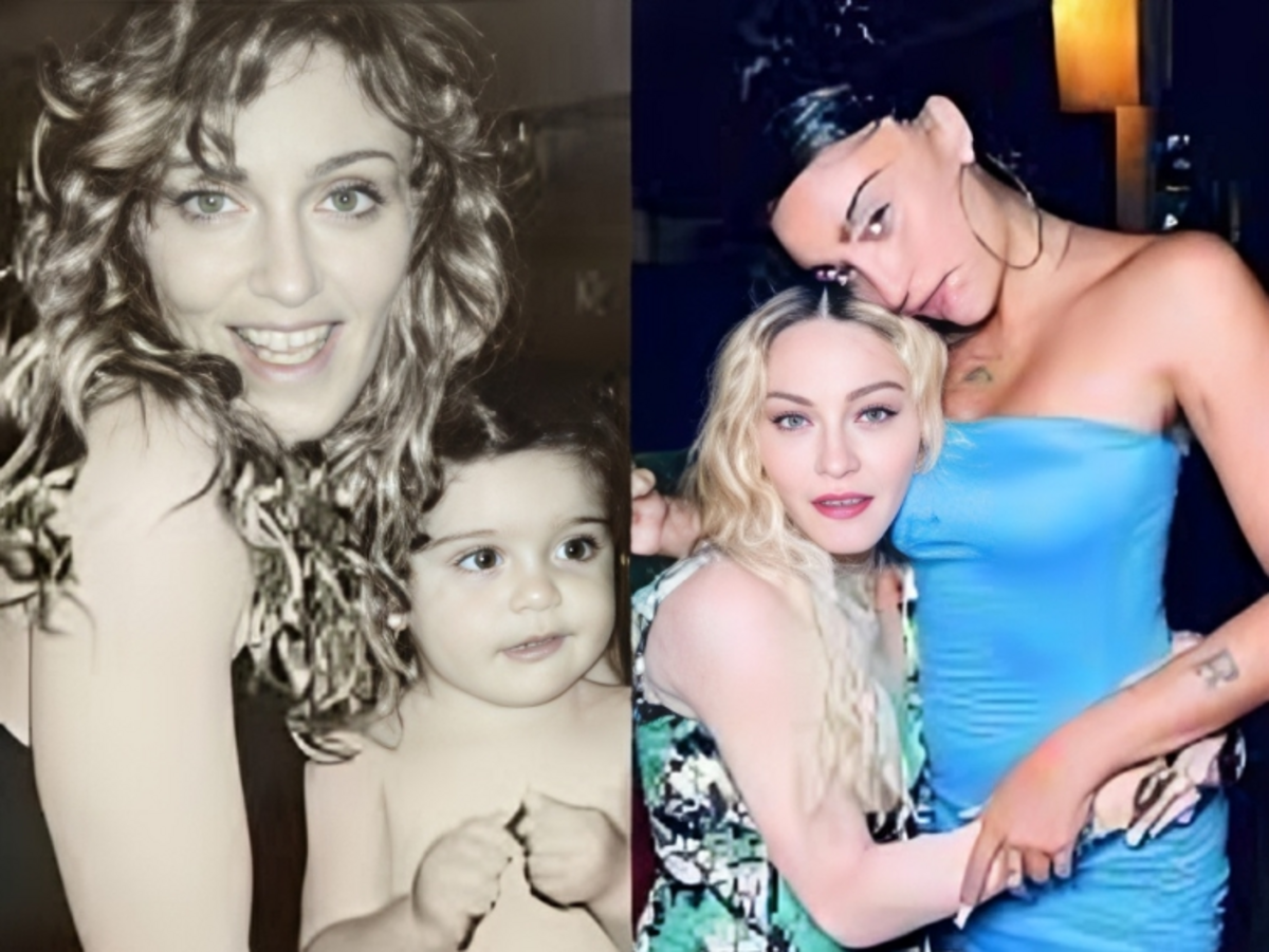 Мадонна с дочерью Лурдес Марией в разные годы