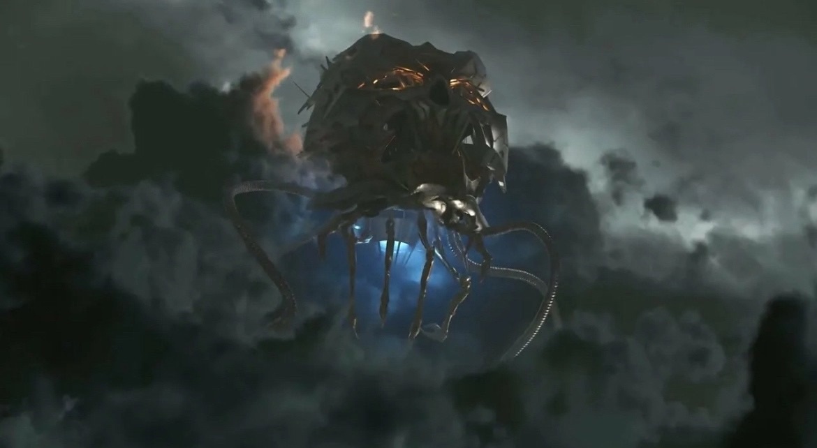 Корабль Брейниака, обрушивающийся на противника во время суперприема