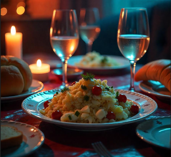 На новогоднем столе