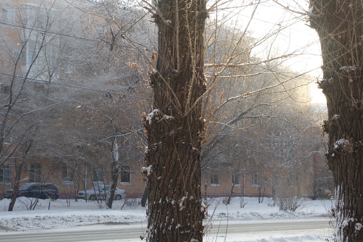 редкий солнечный... ну, не день, но утро:) в Омске постоянно шёл снег, поэтому... для меня он навсегда останется городом снежным