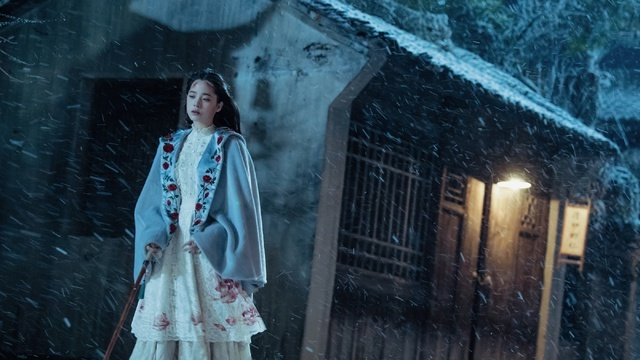 Кадр из дорамы "Снежная баллада"