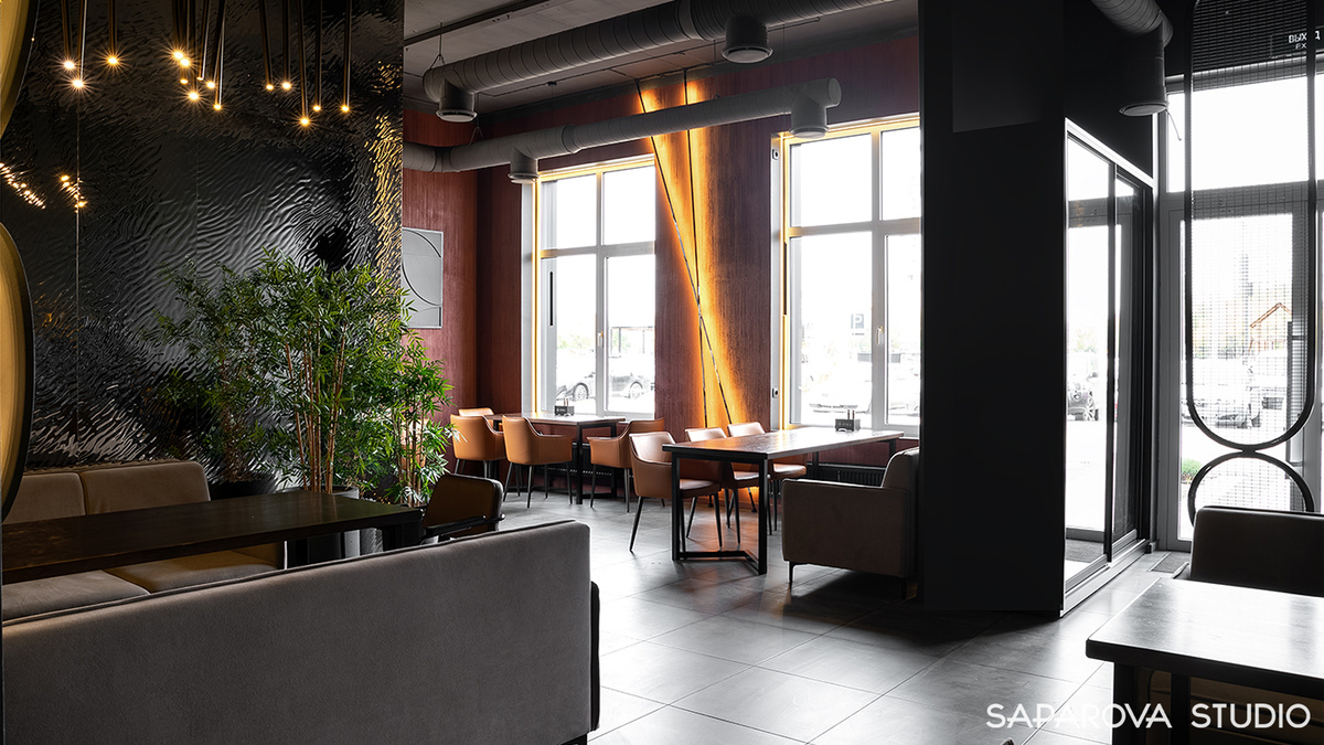 Реализация дизайн-проекта кафе EYRA ЖК Наследие
Фотограф Иринархова Мария. Дизайнер проекта Сапарова (Аджигитова) Айгуль 