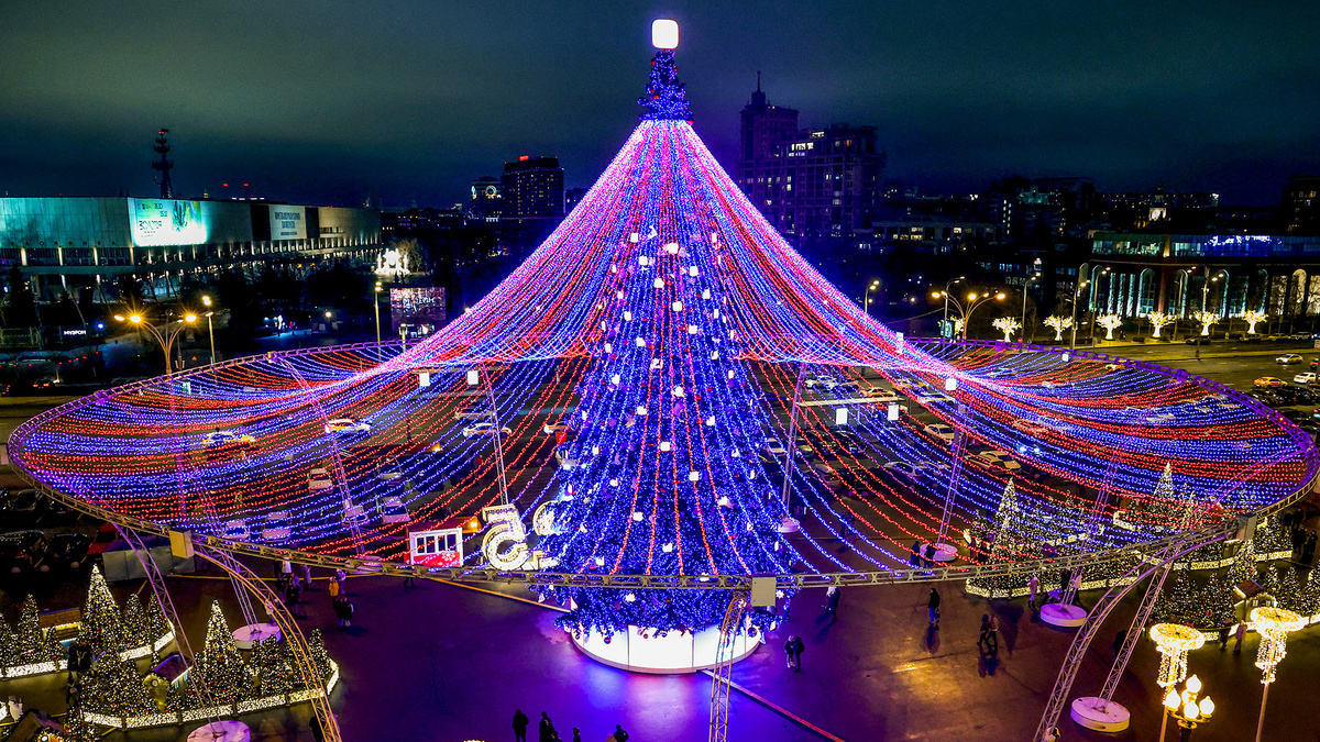  Новогодняя ель в парке Горького.Сергей Фадеичев / TASS