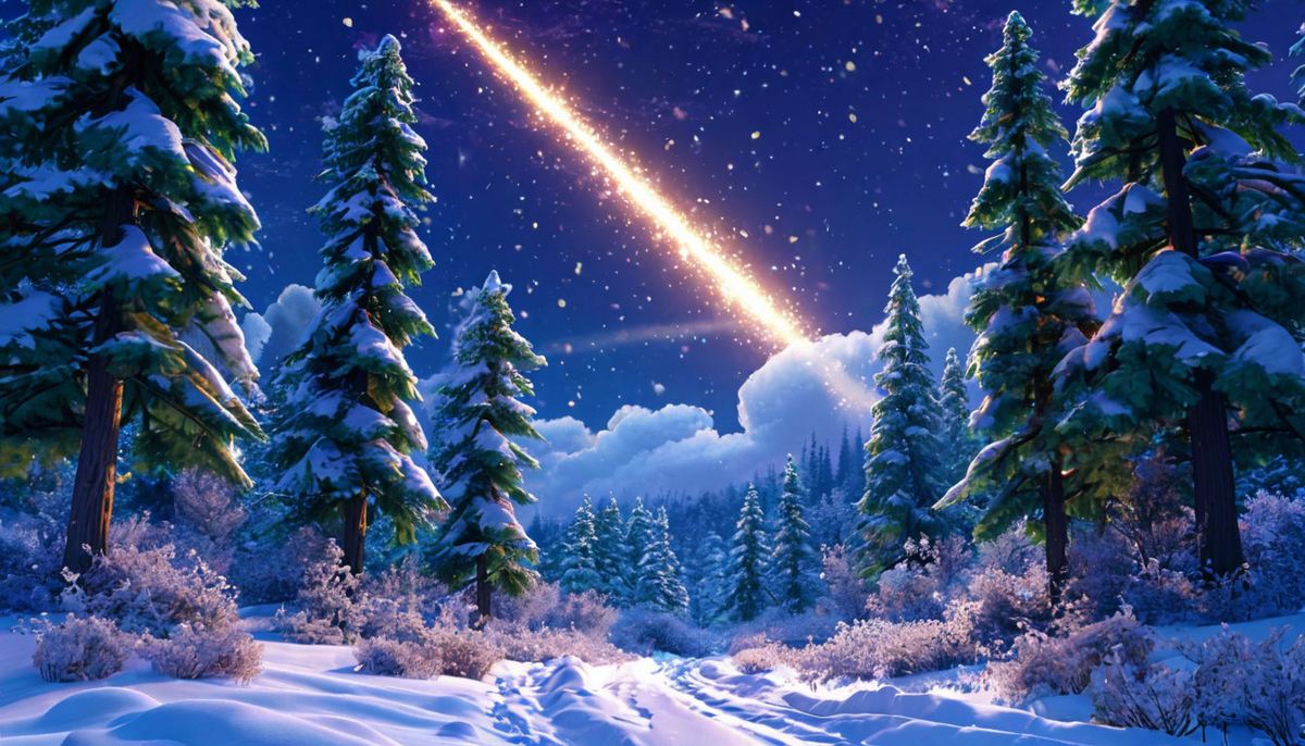 Рождественская звезда падает с неба