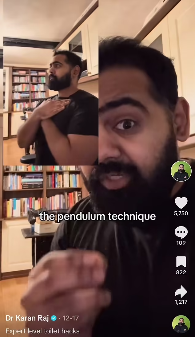 В недавнем посте в TikTok хирург Национальной службы здравоохранения доктор Каран Раджан продемонстрировал «маятниковую технику» — осторожное покачивание вперед и назад на унитазе для улучшения работы кишечника.
