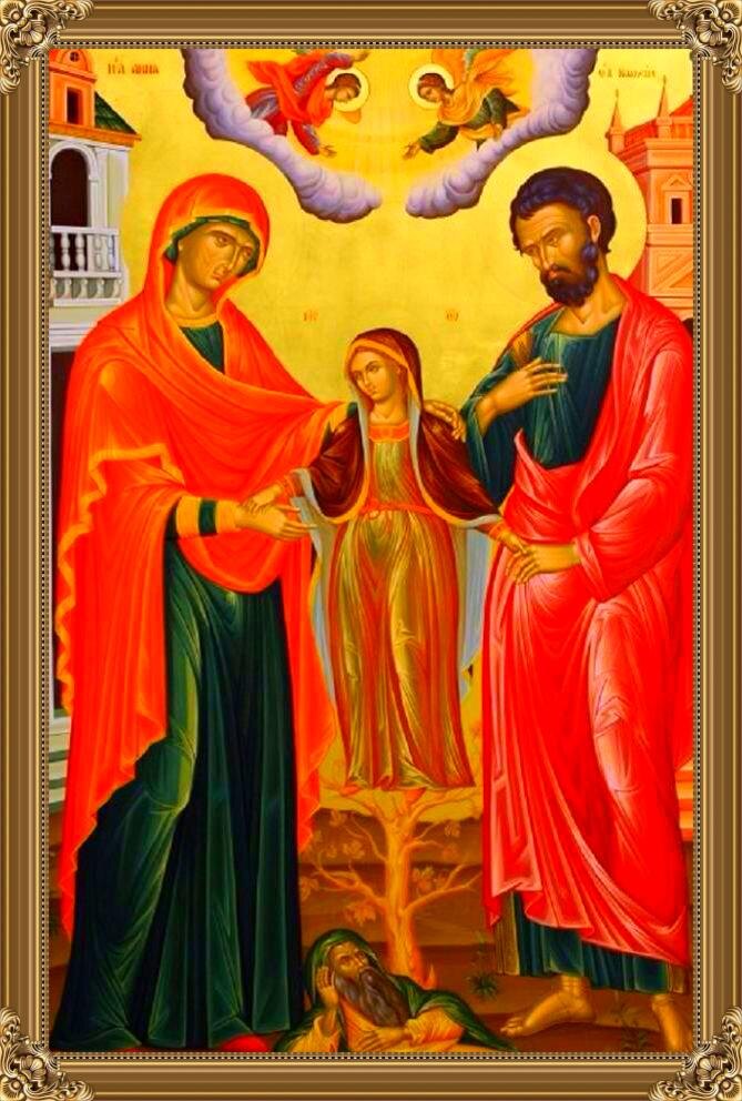 Святые праведные Богоотец Иоаким и Анна коллаж автора