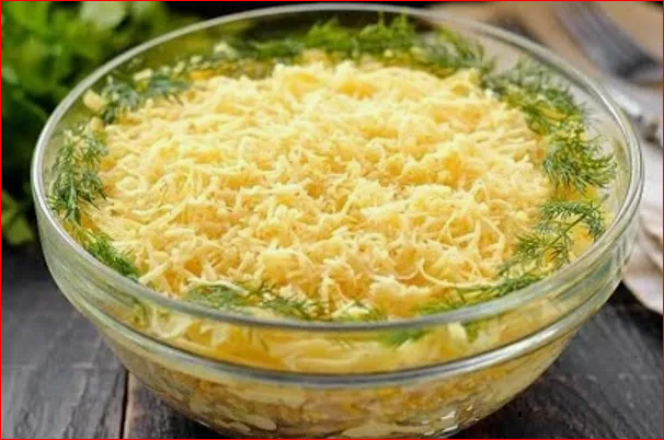 Салат "Первый снег" - самый легкий новогодний салат из 3 ингредиентов