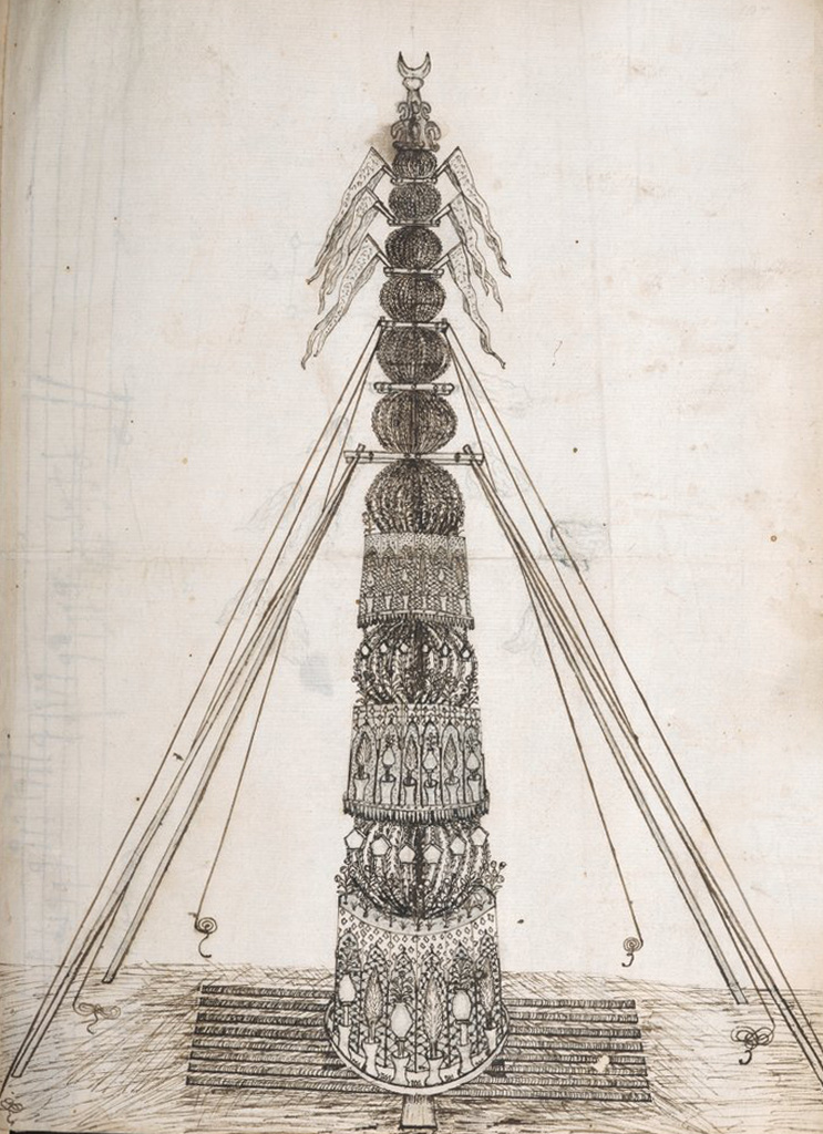 Рисунок Джона Ковела, 1675 год, Британская библиотека