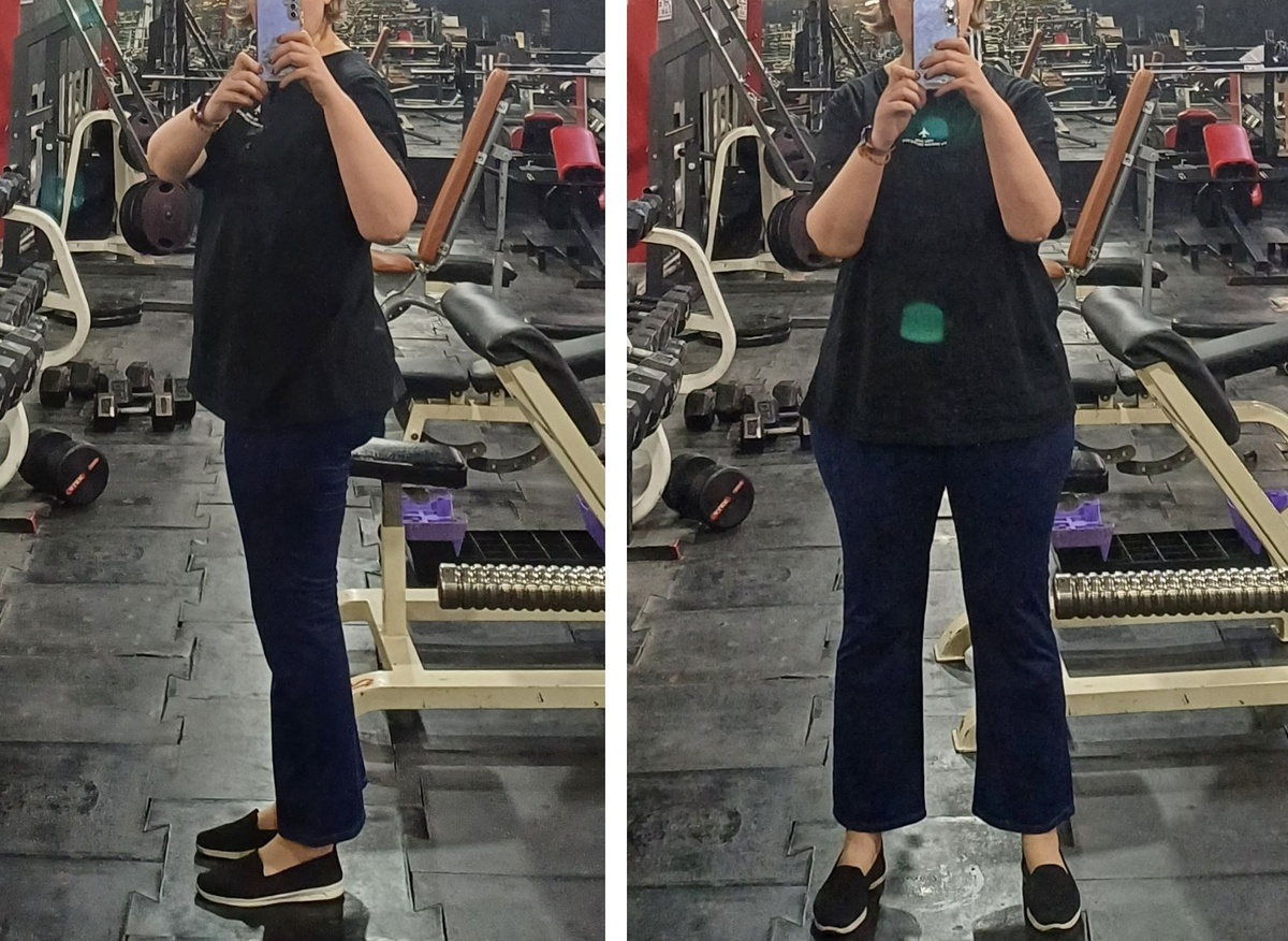 думаю, опять откатилась к 95кг, по пальцам вижу отечность, как всегда в это время цикла